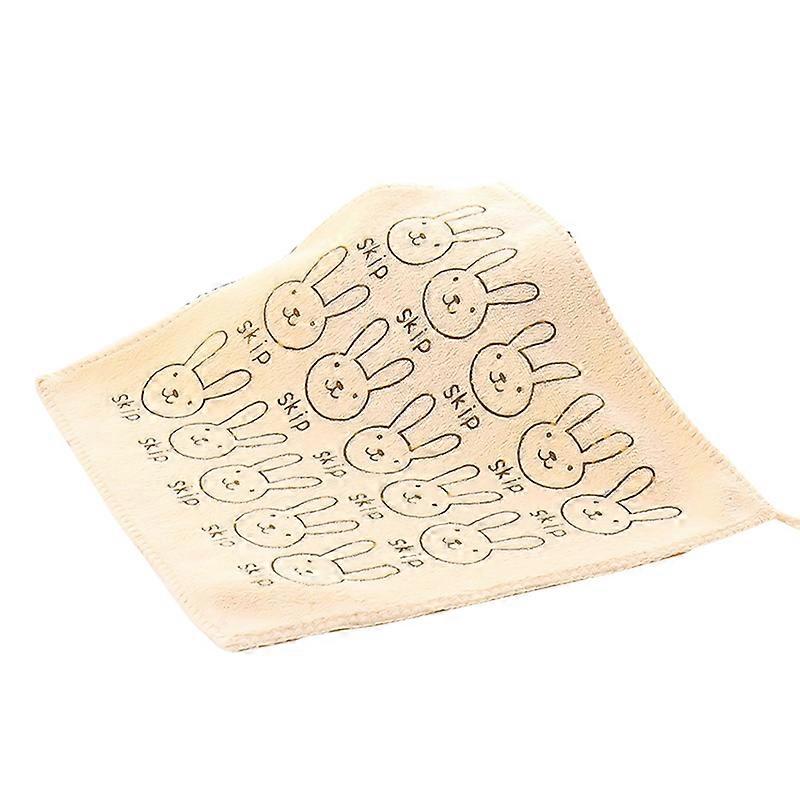 Towel Square/Rectangle Cartoon Rabbit Print Microfiber Soft Bath Feeding Washcloth for Newborn Baby