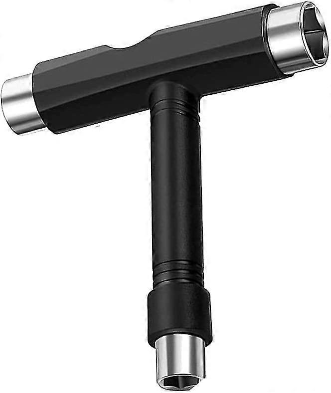 Multi-function Skateboard T-tool Wrench Assembly And Disassembly 1 Piece Black