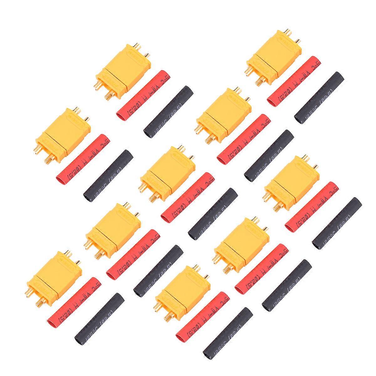 10 Pairs Male Female Bullet Connectors Power Plugs with Tubes for Lipo Battery