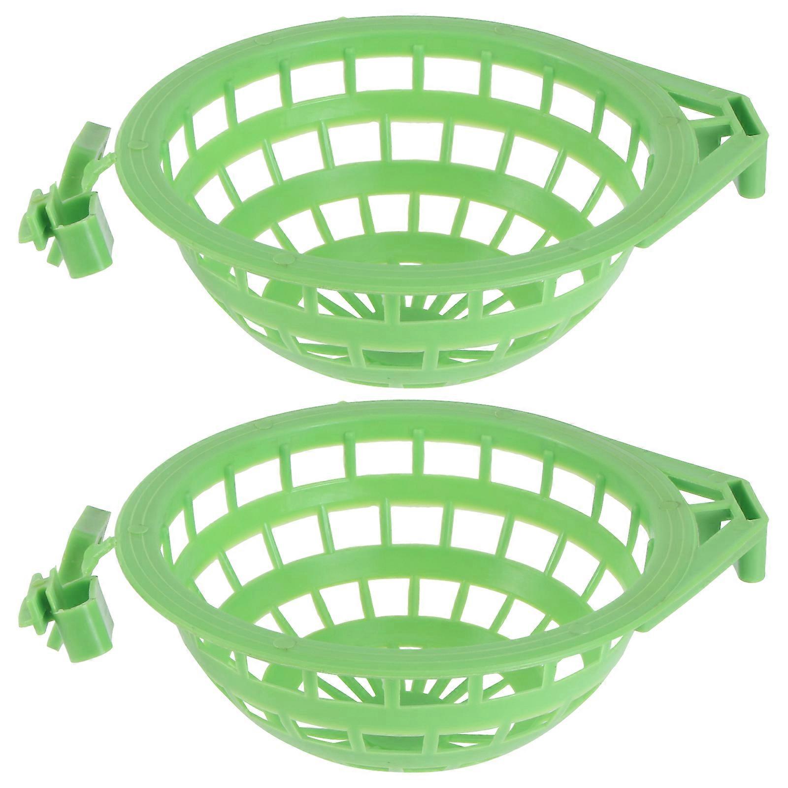 2PCS Sturdy Bird Breeding Nest Basin Practical Meat Pigeon Nest Basin (Green)
