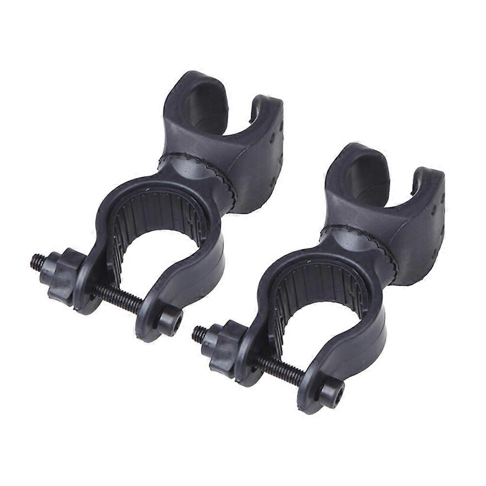 2 Pcs Bicycle Kickstand LED Flashlight Bike Mount LED Rack Flashlight Clamp