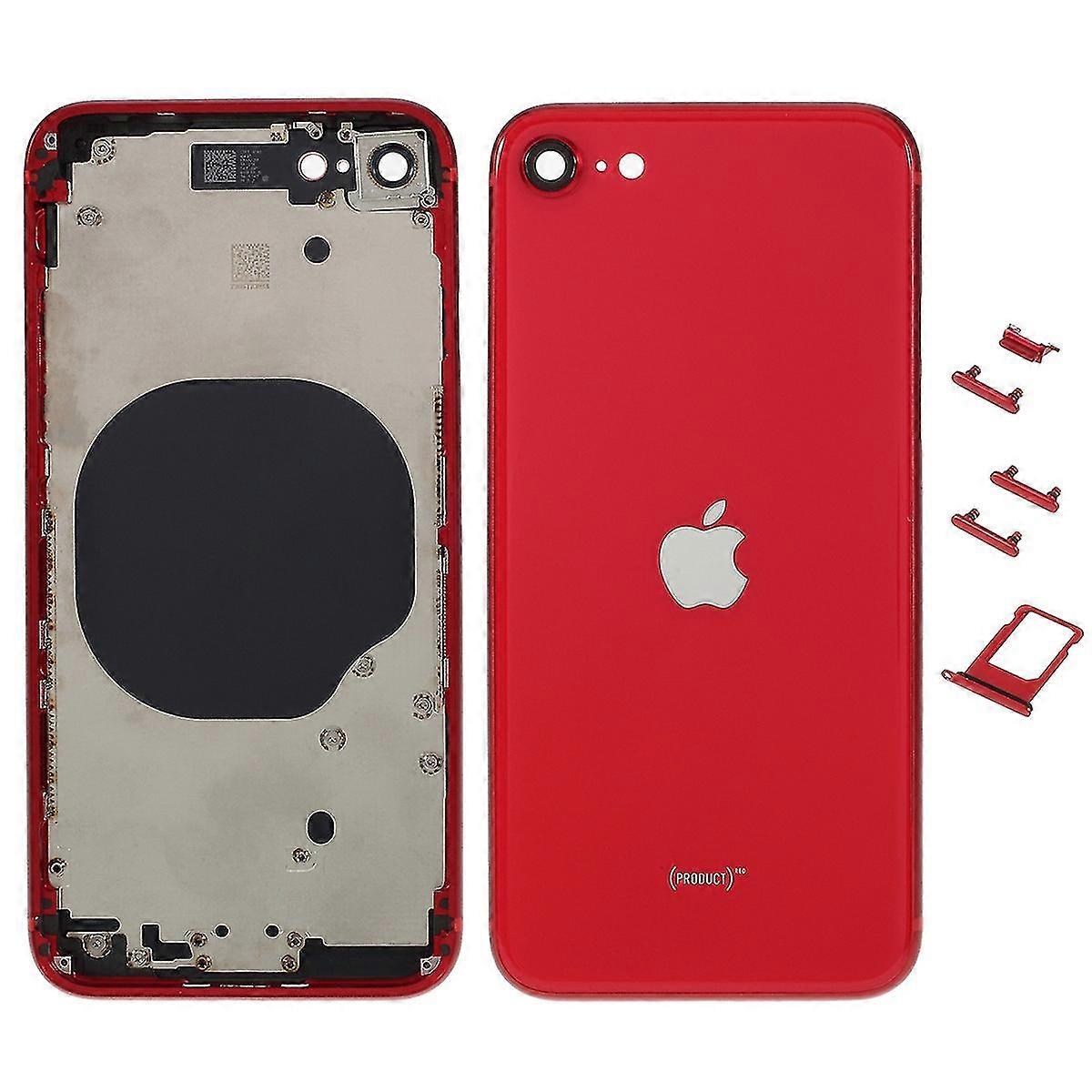 For iPhone SE (2020) Back Battery Housing Cover+Middle Plate Frame+Side Buttons Replacement (EU)