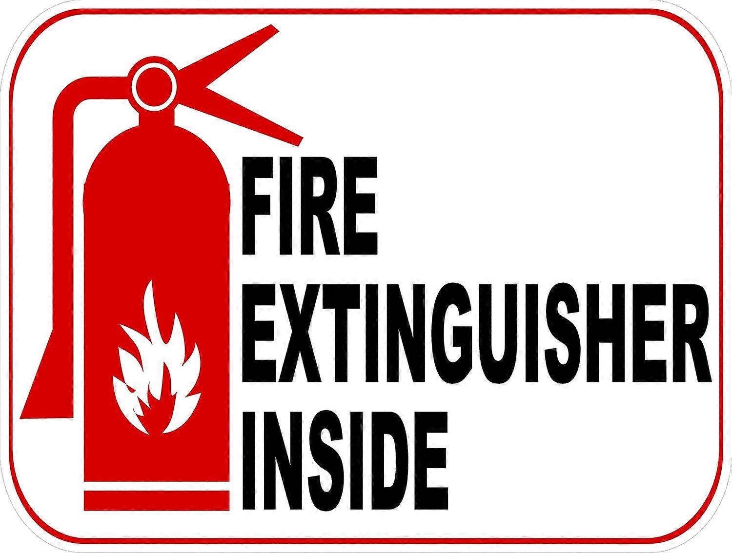 Fire Extinguisher Inside Sign. 12x18 Metal.