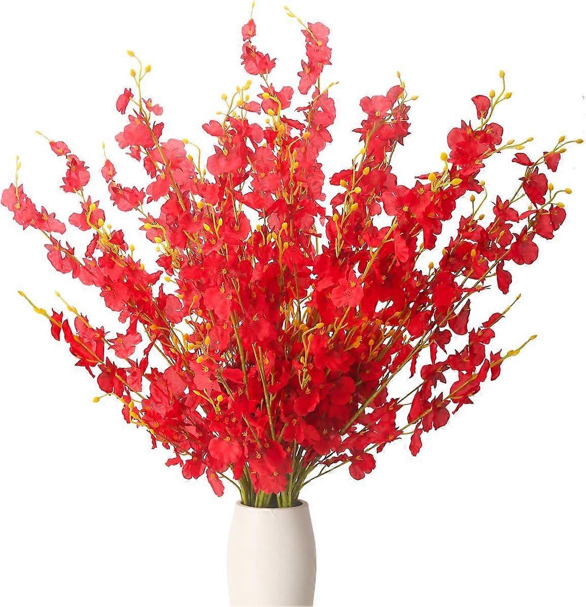 Orhidee artificială mătase flori false fals dans doamnă orhidee tulpini floare 10 buc atingere reală pentru nuntă acasă birou petrecere hotel curte decor resta