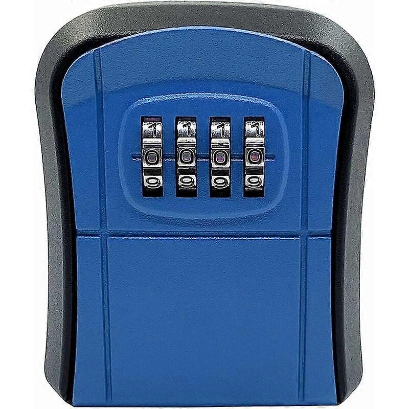 Safe Key Box, Key Code Box, Key Safe 4-Digit Lockable Box, Wall-Mounted Password Lock, Blue
