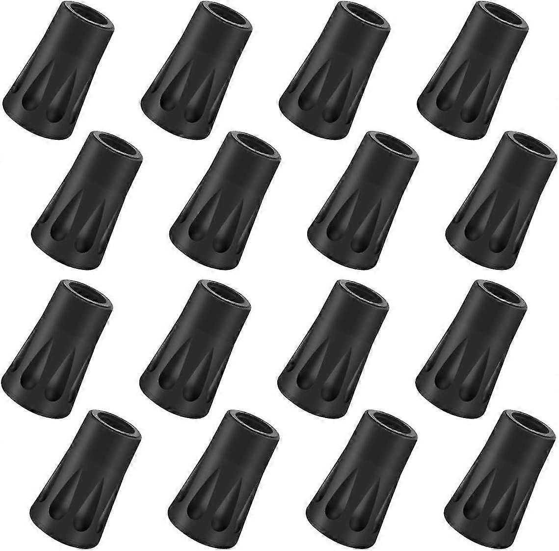 sysy 16 Pcs Replacement Rubber Tips, Protector Rubber Tips, Walking Stick Tip Rubber Tip For Trekkin