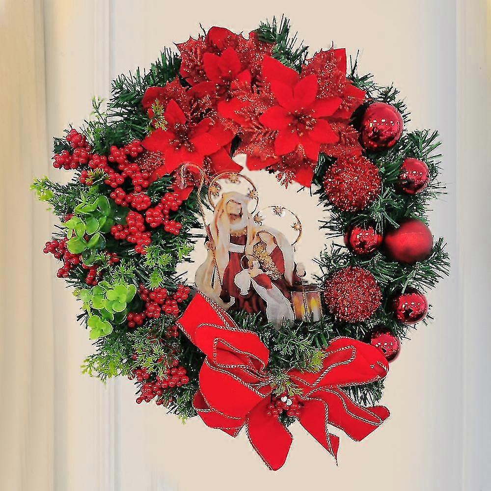 Στεφάνι Χριστουγεννιάτικων Πορτών Κρεμαστά Στολίδια Η Παρθένος-Μαρία Ιησούς Χριστός Χριστούγεννα Garland Decors