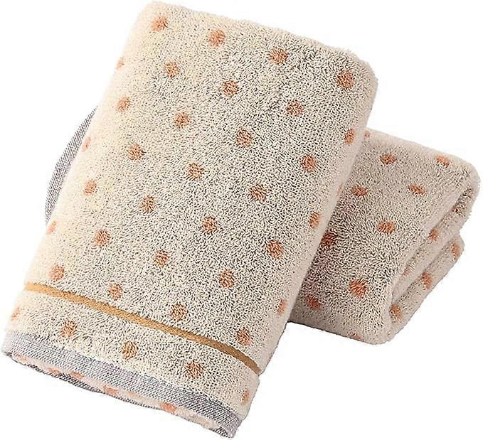 Polka dot pattern hand towel 2-piece set