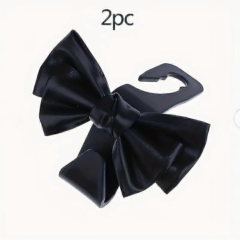 2pcs Stylish Car Hooks With Bows, Perfect For Seat Headrest Organization And Car Fastener Hooks, Organize Your Space