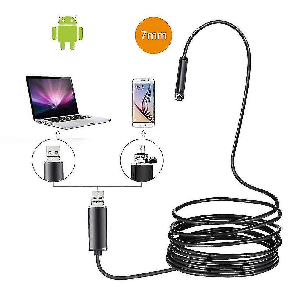 Android Endocop 2 In1 7mm Ip67 Walterproof Schlange Usb Camera