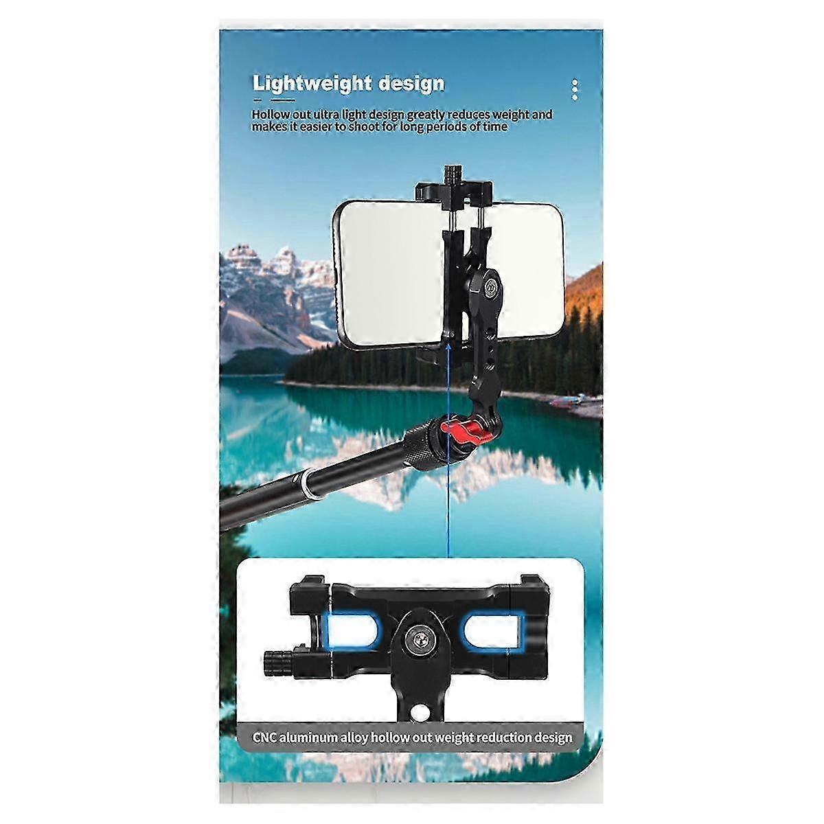 多機能コールドブーツ口回転電話クリップアルミニウム合金ライブ水平垂直カメラ