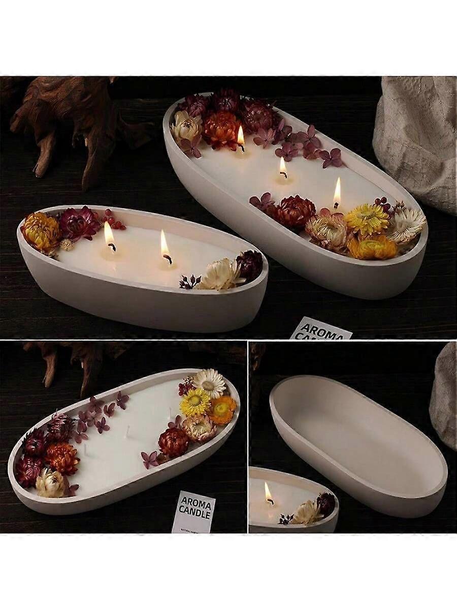 עשה זאת בעצמך טיח מלט גביע אחסון גביע אחסון מגש מגש מחזיק פמוטים מראה תבניות סיליקון