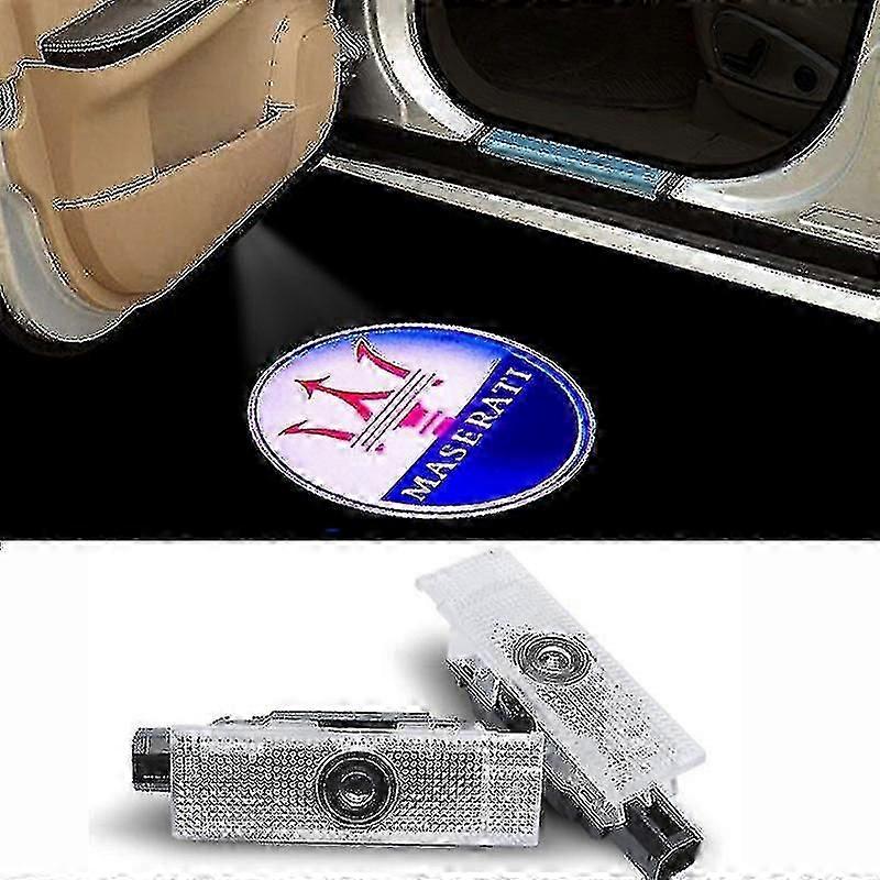 HGBD-2pcsマセラティジブリレバンテクアトロポルテLEDレーザープロジェクターライトロゴドアライトフロアランプAスタイルのためのウェルカムライト - ドントデント |フルウゴ