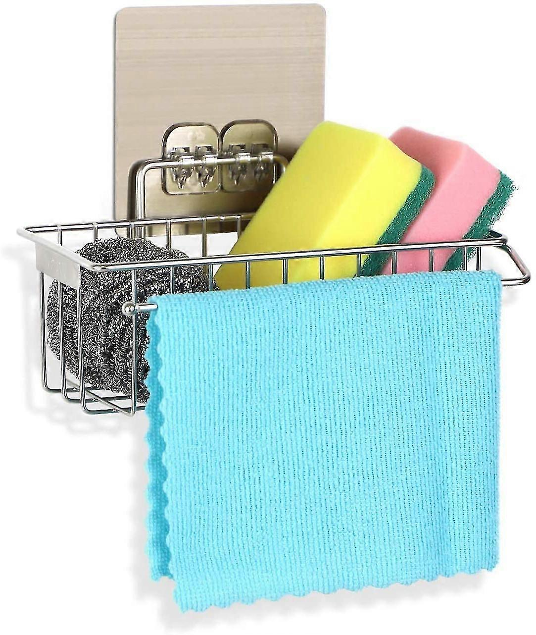 Kitchen Sponge Holder Stainless Steel Sink Organizer,0625