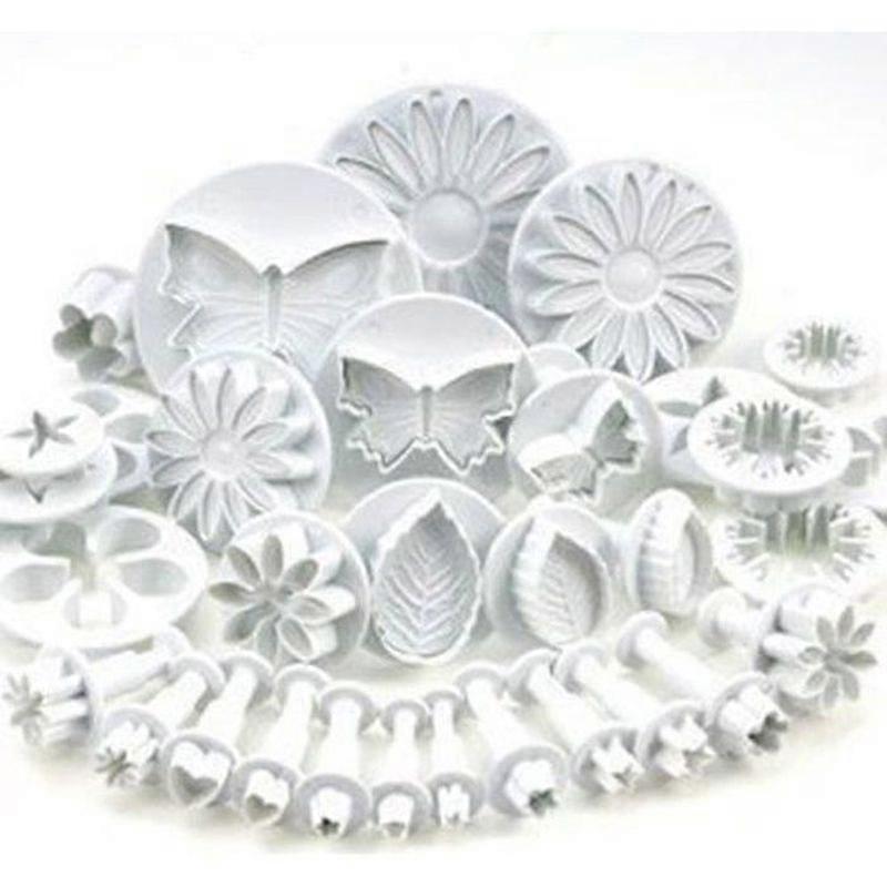 AST 33 Piece Cake Decorating Tool Setcookie cutters with leaf pushers and various shapes
