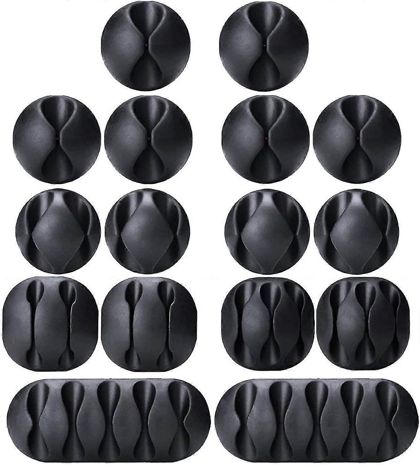 Cable Clips,16 Pa Bla Adhesive Cord Holders