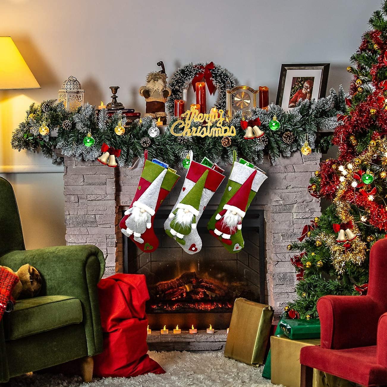 Décorations De Noël Pour La Maison, Bas De Noël, Décorations D'arbre De