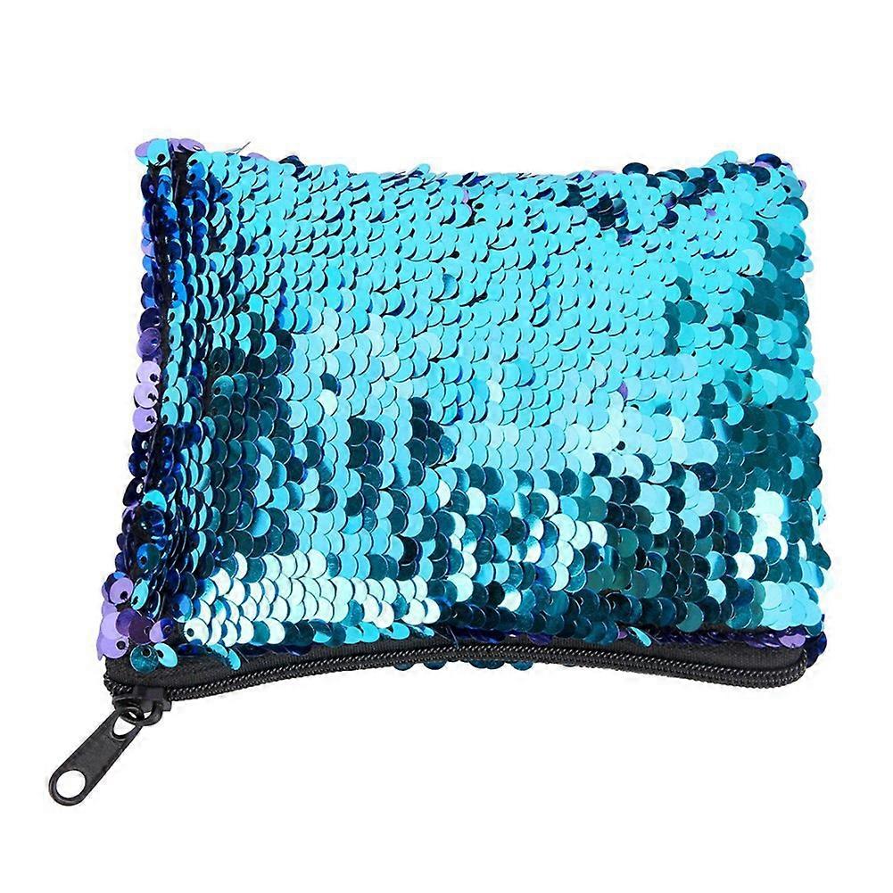 Children's Coin Purse Sequins Wallet Square Small Zip Wallet(#7)