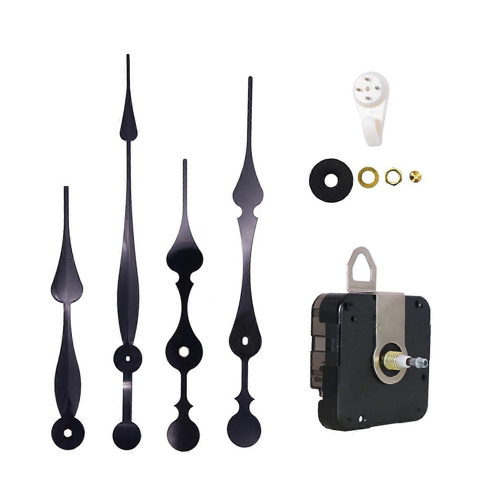 Quartzs Movement Mechanism for Wall Clock with 2 Sets DIY Clock Hands Battery Operated Replacement Parts Motor Kits