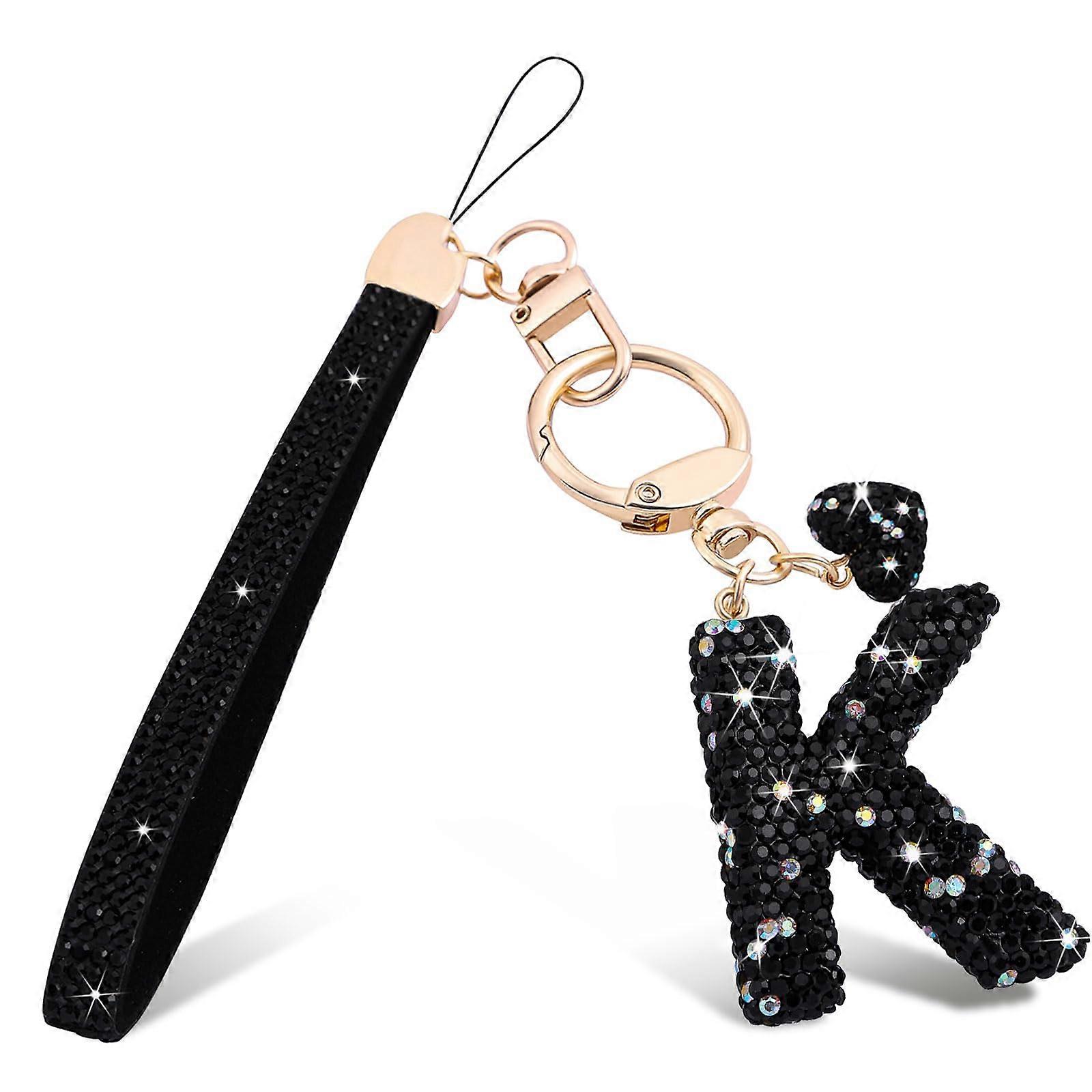 Blocking Keychain for Women and Girls - Shimmering Letter Keychains, Wristbands, and Switches - Personalized Accessories