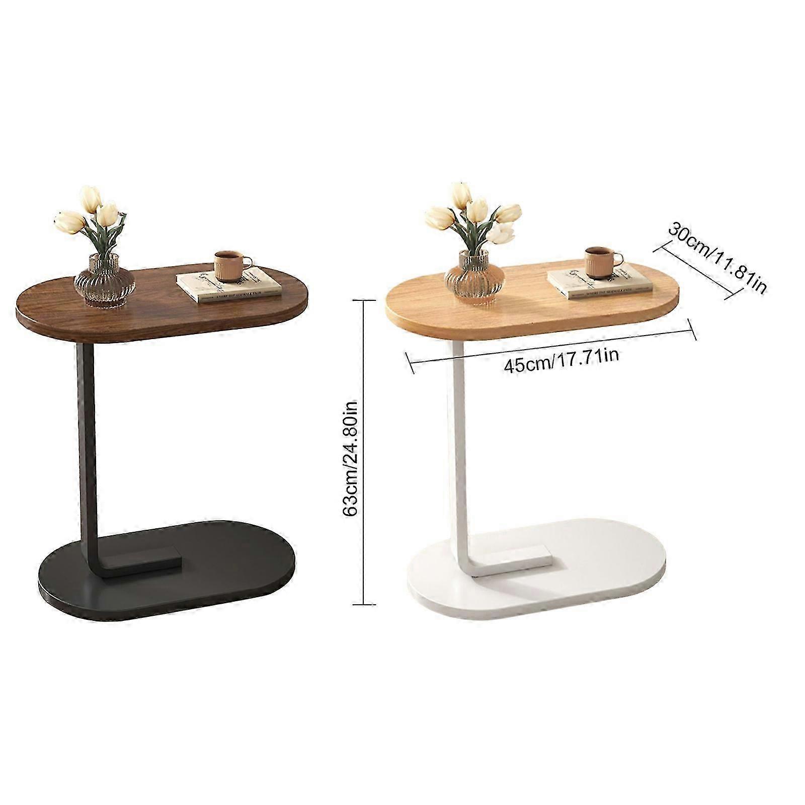 Coffee Table For Small Space MDF Tabletop With Metal Stand Oval Coffee Table