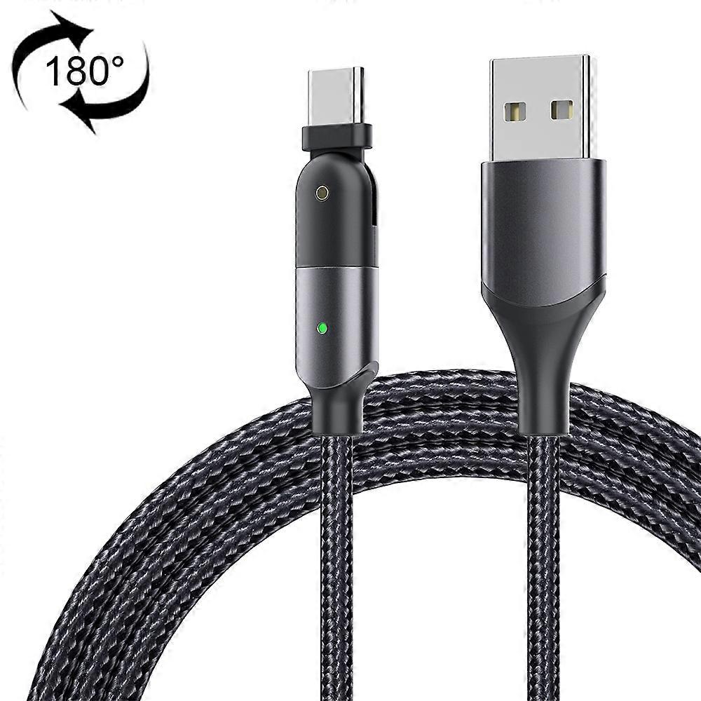 ZFXCT-WY09 3A USB to USB-C / Type-C 180 Degree Rotating Elbow Charging Cable, Length:1.2m 1.2m Type-C