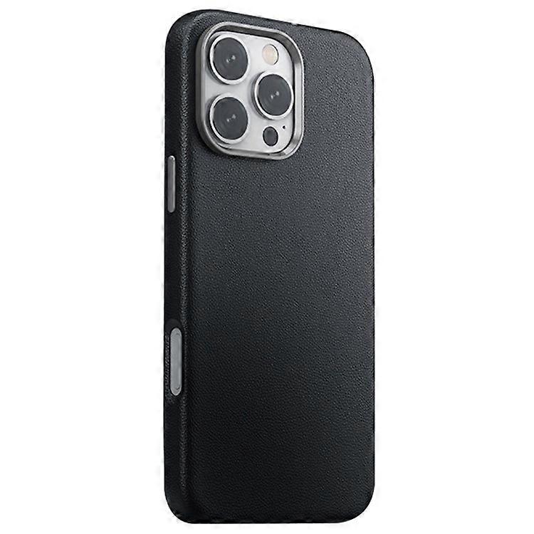 Compatible For iPhone 16 Pro Case PU Leather Coated PC Shockproof Protective Cover