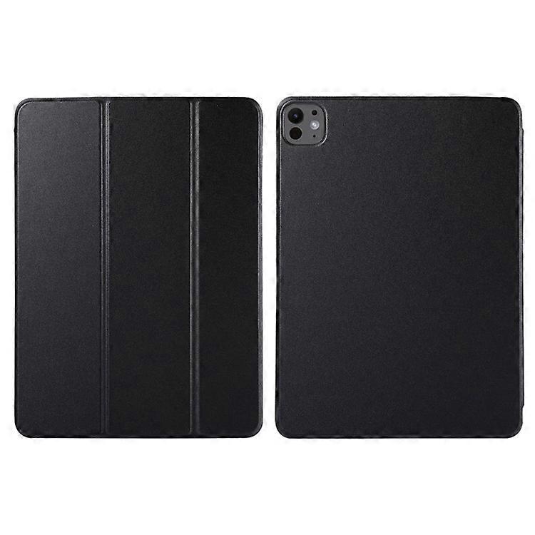 Compatible For iPad Pro 11 (2024) Case PU Leather Tri-fold Stand Magnetic Closing Tablet Cover