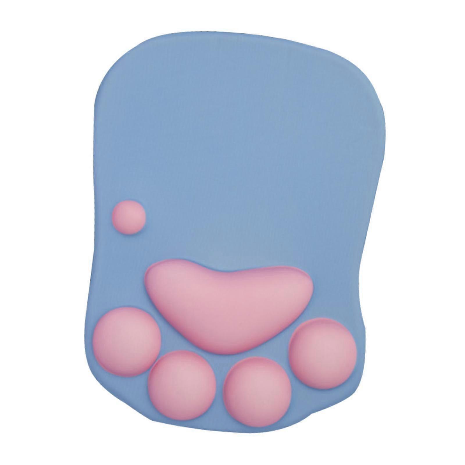 Kitten Paw Mouse Pad Creative Desk Decor Accessories for Office Home Blue