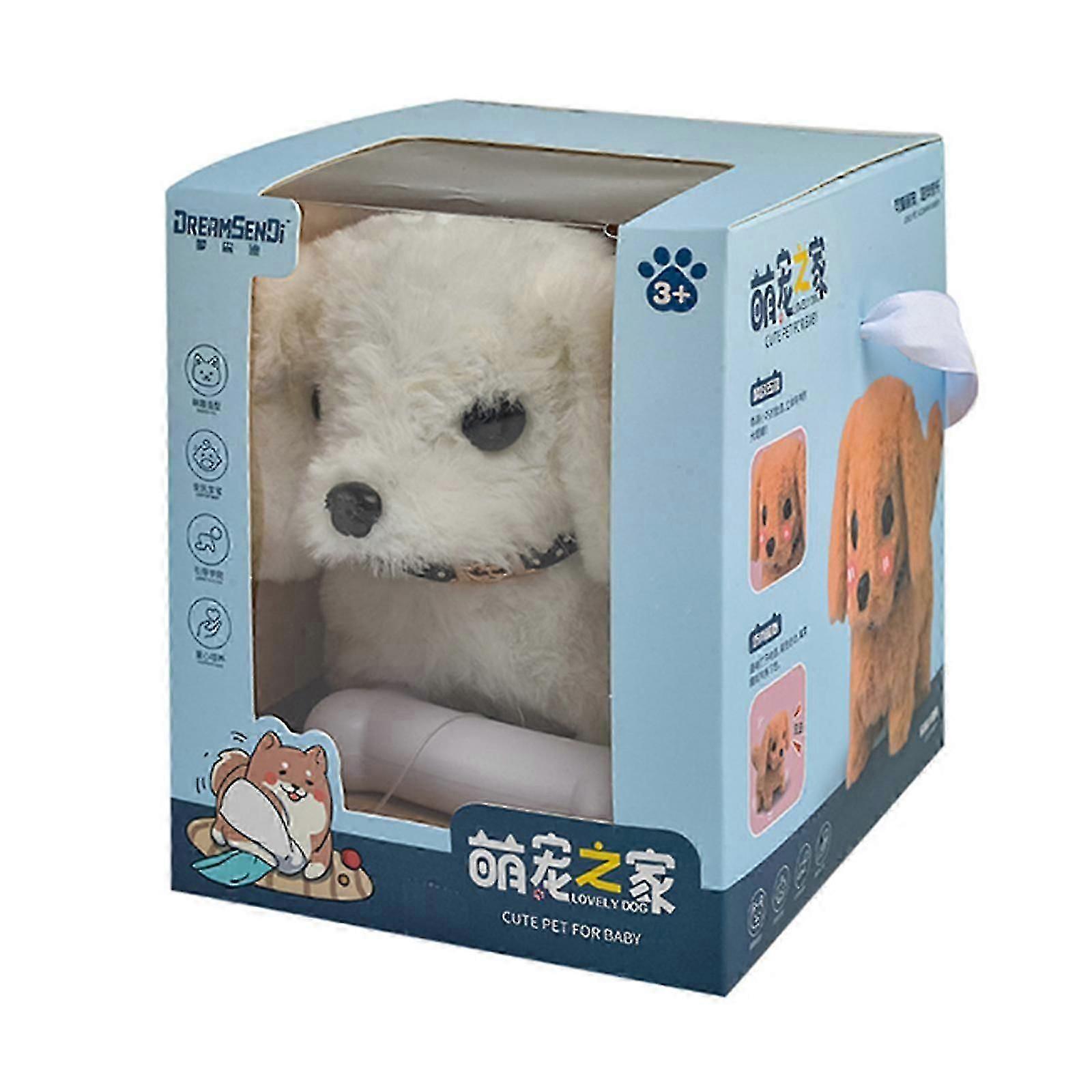 Robot Valp, min Realistiske Robot Valp Milow Realistisk Walking Teddy Plysj W / Box