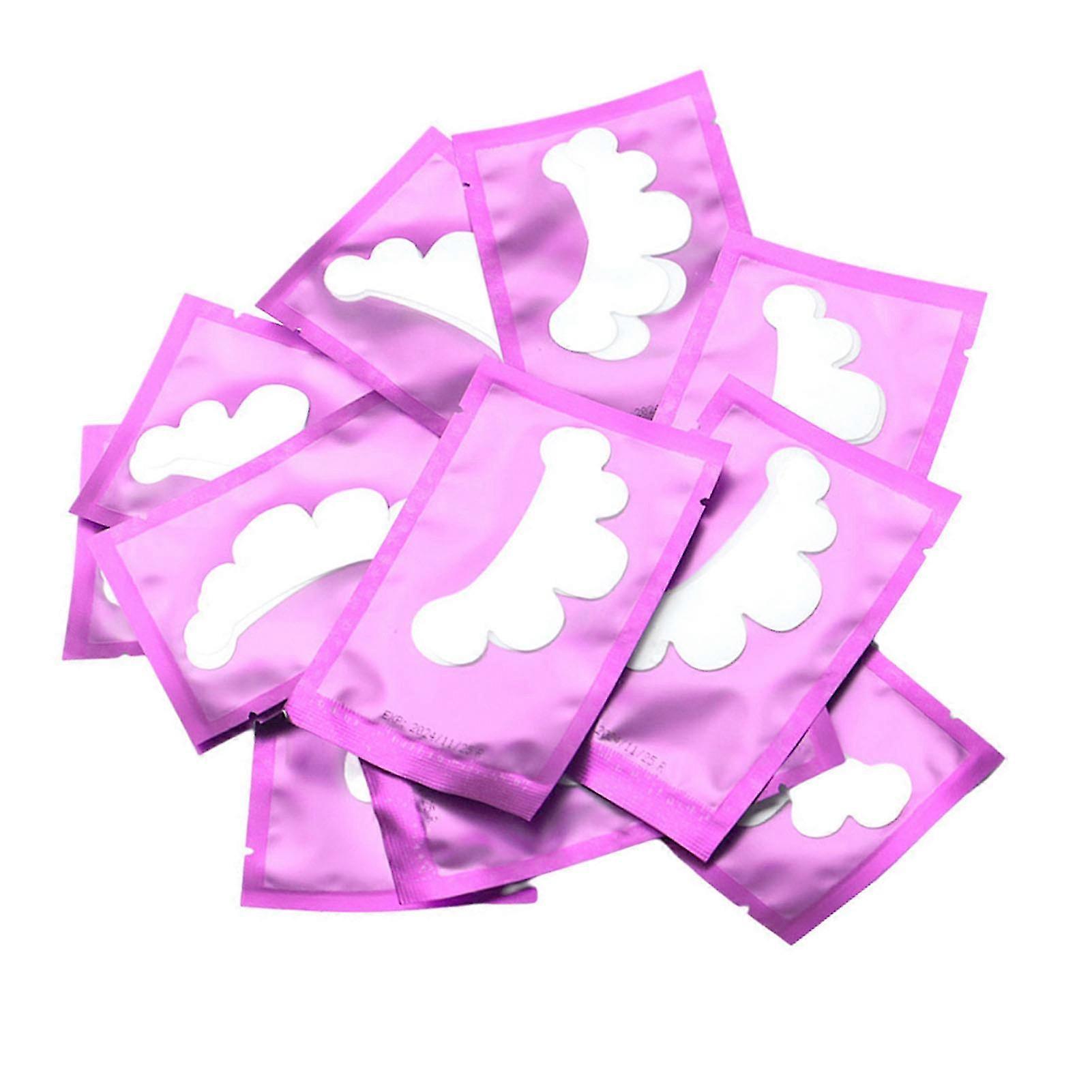 50 Pcs Under Eye Pads Petal Shape Eyelash Grafted Extensions Patches Lash Extension Supplies Isolation Pads Purple