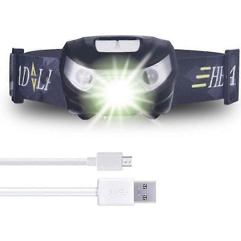 USB Rechargeable Headlamp with Sensor Switch Waterproof Led Headlamp