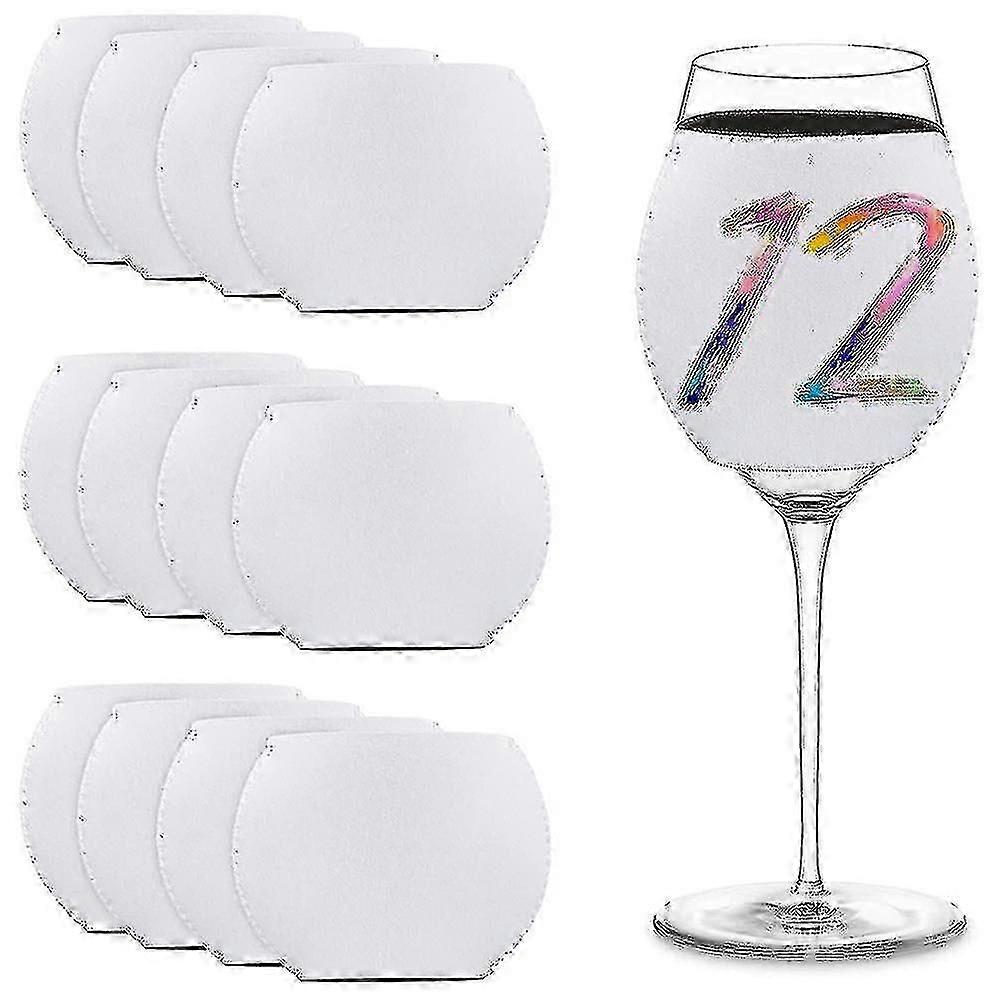 12 stücke Sublimation Rohlinge Wein Glas Hülse Neopren Wein Glas Isolator Abdeckung Für Glas Sublimatio