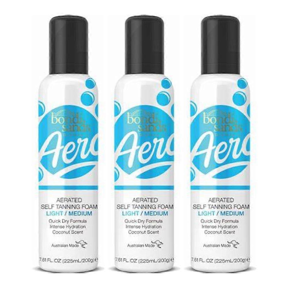 3 x Bondi Sands Aero Aerated Self Tanning Foam - Light/Medium 225ml