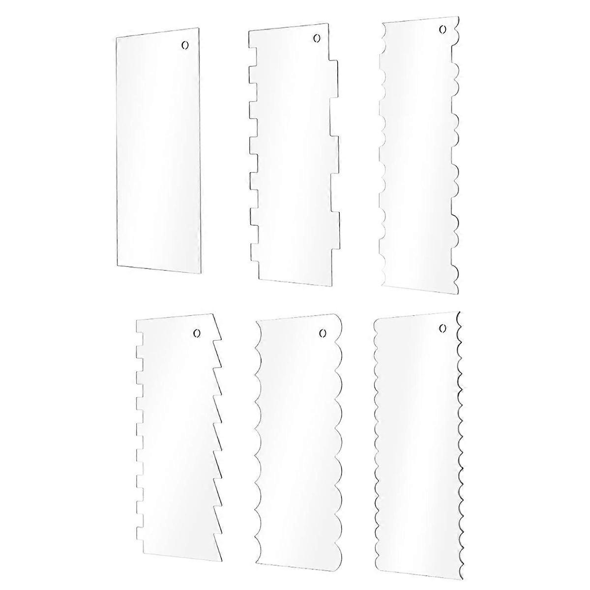 Acrylic Cake Scraper, Cake Smoother, Cake Contour Comb