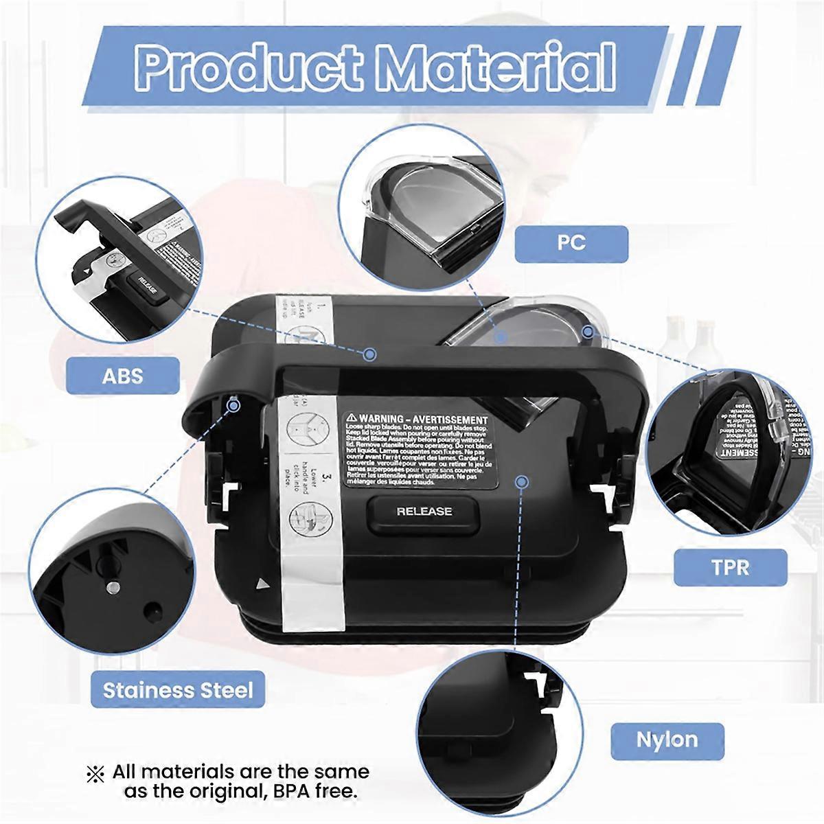 Locking Lid Replacement for Blender 72oz XL Pitchers