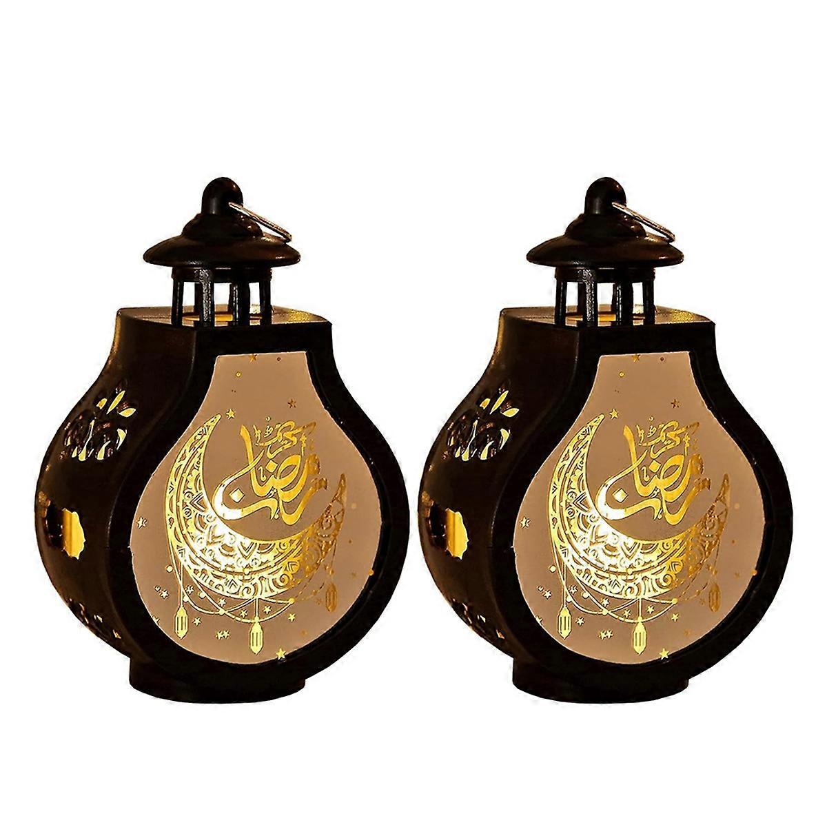 2 Pcs Ramadan Lantern Vintage Candle Lantern Home Decor