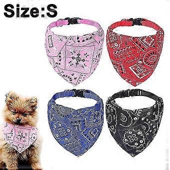 4 Pieces Bandana For Dog Adjustable Dog Cat Puppy Bandana Pet Neckerchief For Small And Medium -sized