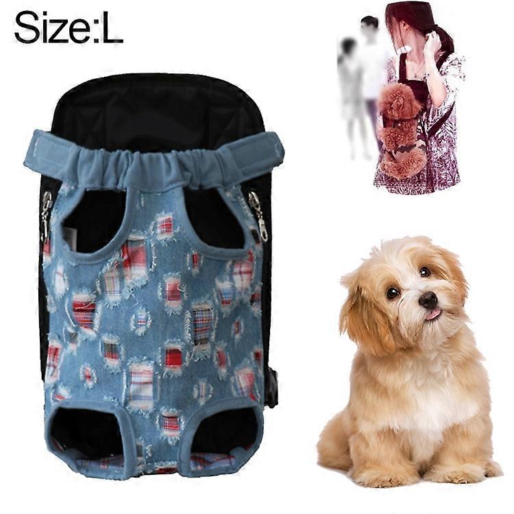Front Pet Carrier Dog Backpack Bag, Size：L