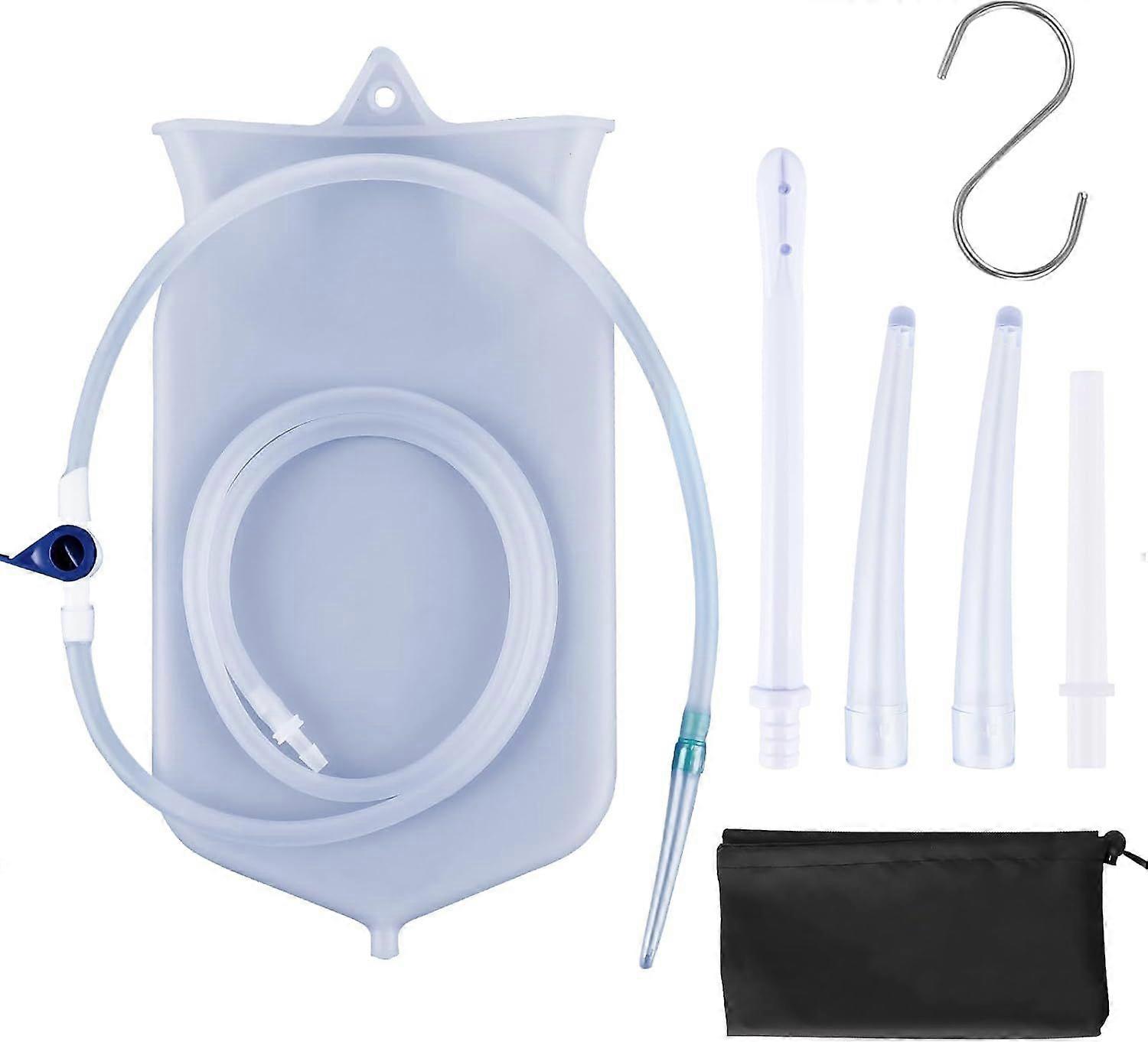 2025 Latest Model  Silicone Enema Bag Kit - 2 Quart Capacity, 5 Multi-Size