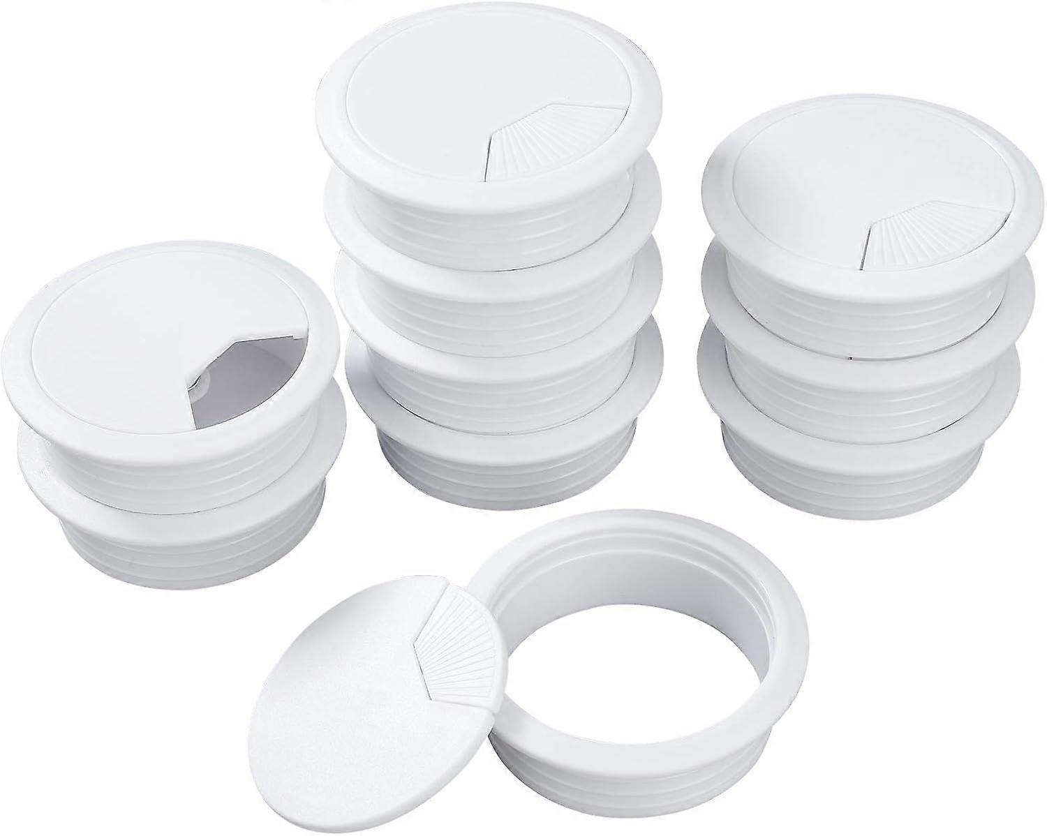 White Desktop Cable Wire Grommets Plastic Grommet Cord for Comput