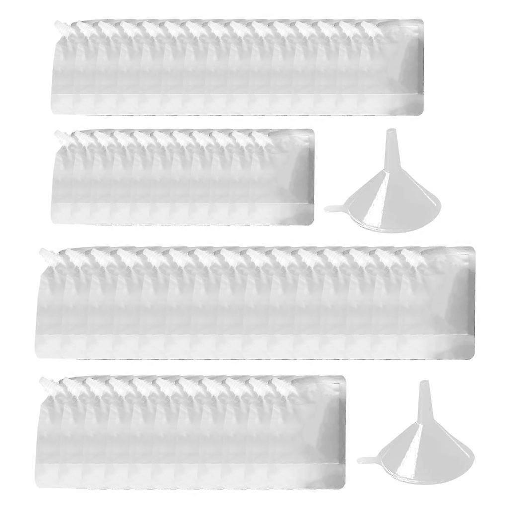 50pcs Transparent Plastic Spout Pouch Reusable Plastic Bottle Bag for Liquid