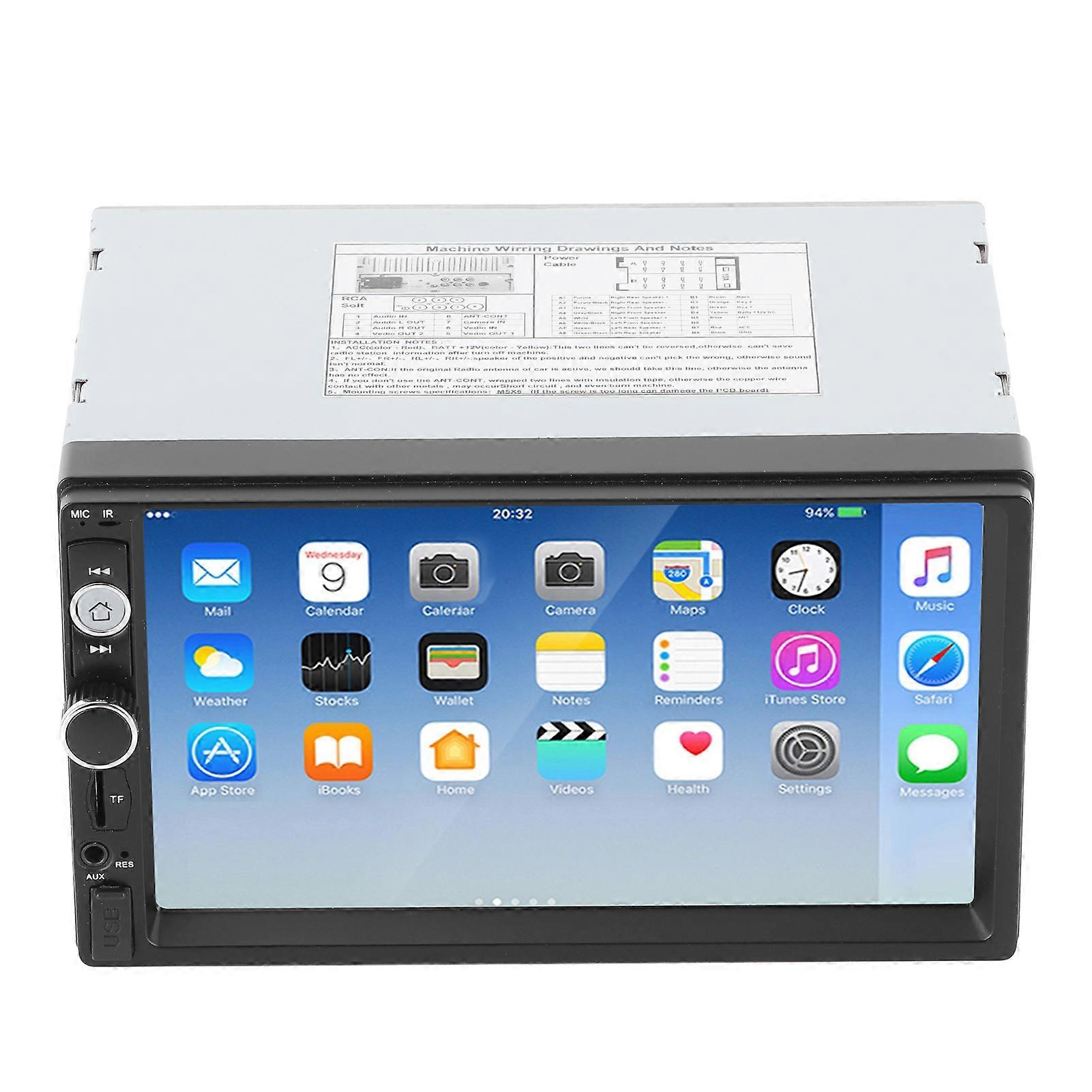 7in Car MP5 Player Stereo Radio Multimedia Support Bluetooth/AM/FM/RDS/AUX In/USB/Micro Memory Card