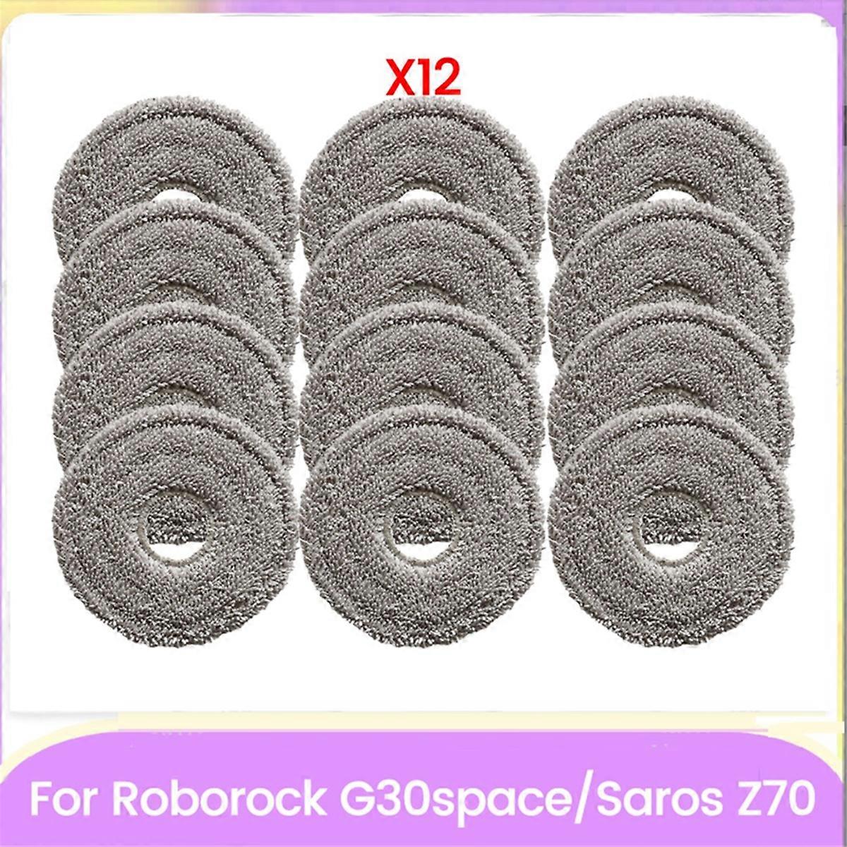 Washable Mop Pads Replacement for Roborock Saros Z70 12PCS