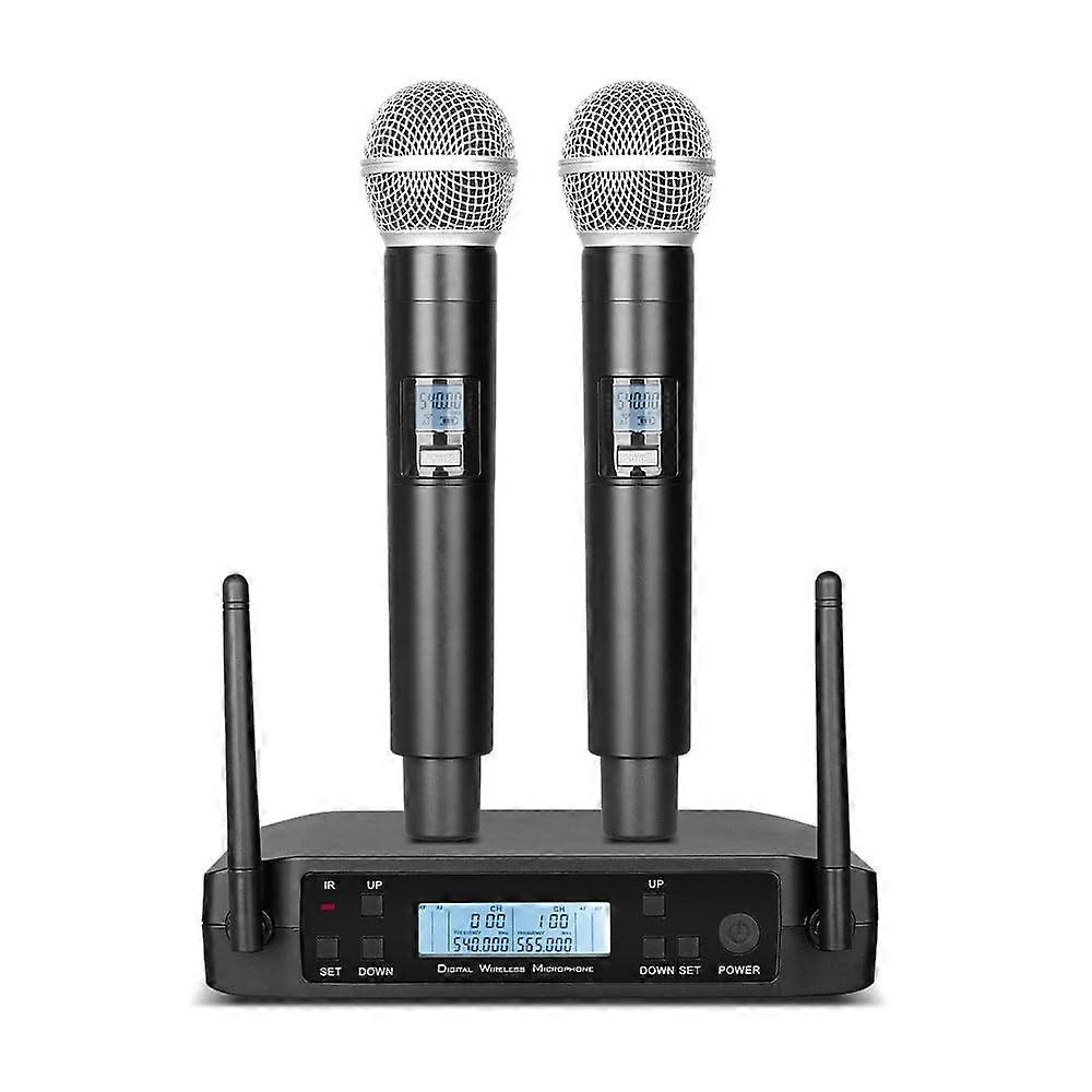T2 Two UHF Channel Wireless Microphone Wireless System, Handheld Karaoke for Singing
