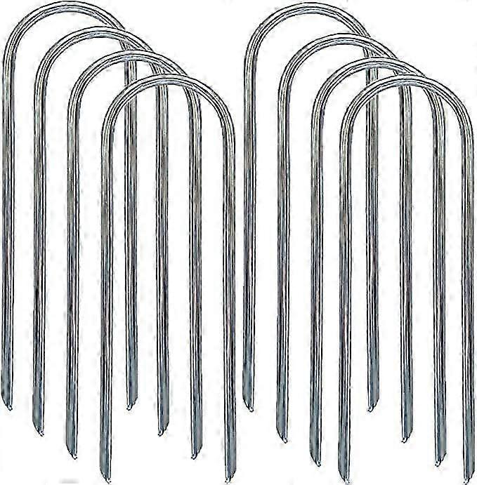 8 stk. trampolinestake U-formede ankere kraftig metallfestespiker