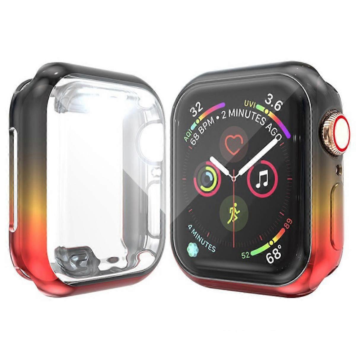 2-Pack Screen Protector Case for Apple Watch Series 7/8 41mm, Soft TPU Gradient Color Case All Around Protective Cover Bumper Shell