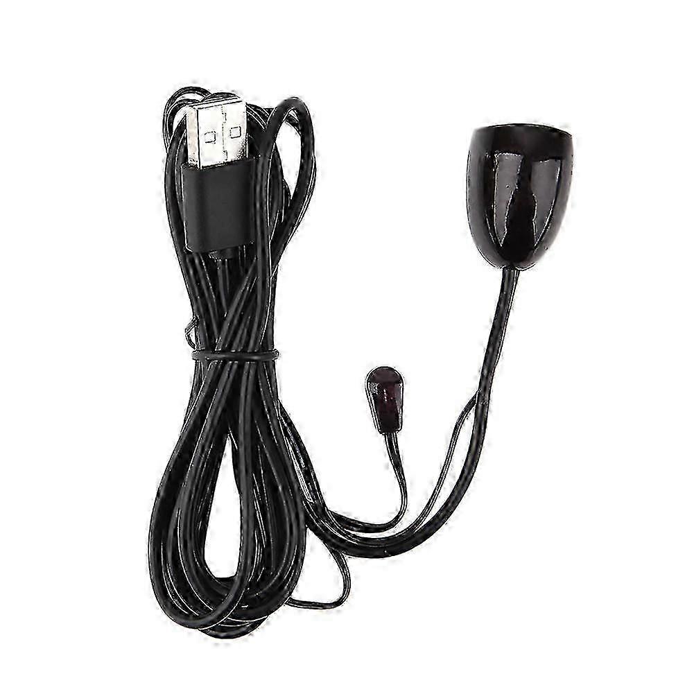 Extensor de cable IR negro con control remoto USB e infrarrojo para decodificador