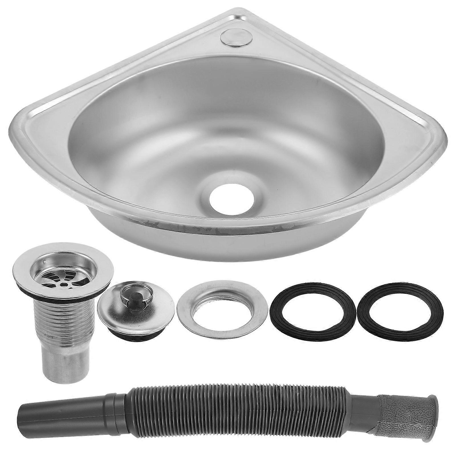 1 set di lavello per lavaggio camper lavello in acciaio inox lavello piccolo lavello angolare vasca singola lavello lavabo per camper lavello per lavastoviglie lavello bar lavello per camper lavaggio peccato