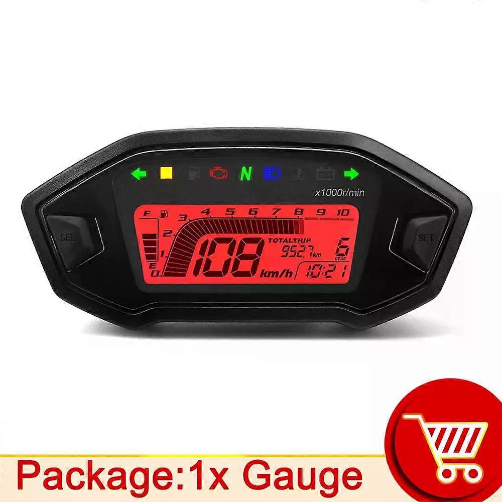 7 Colors Backlight Motorcycle Speedometer 10000RPM Digital Tachometer Tacho Dash Electronic Speed meter MPH KMH Odometer
